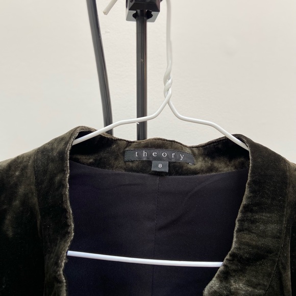 Green Theory Silk Velvet Blazer - Picture 3 of 3